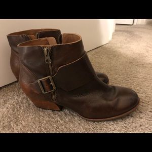 Brown Leather Womens Kork-ease Boots